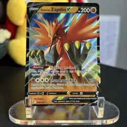 Pokemon Galarian Zapdos V 080/198 CRE Chilling Reign NM - Image 1