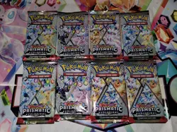 Prismatic Evolutions Pokemon Sealed Pack Lot Of 8 Umbreon - Image 1