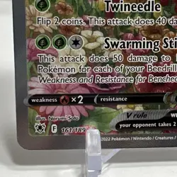 Pokemon TCG Astral Radiance Beedrill V Alternate Full Art 161/189 NM One Owner - Image 5