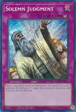 Solemn Judgment - RA02-EN075 - Secret Rare - 1st Edition NM Yugioh 25th Annivers - Image 1