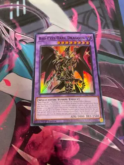 YUGIOH - RED EYES DARK DRAGOON - SUPER RARE - RA02 - NM - 1ST ED - Image 1
