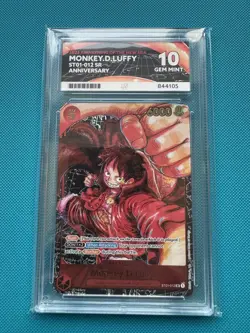 One Piece TCG 2023 Monkey.D.Luffy Alt Art ST01-012 - ACE 10 (perfect subgrades) - Image 1