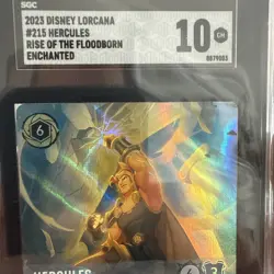 2023 Disney Lorcana Hercules - Divine Hero #215 Enchanted SGC 10 Gem! - Image 5