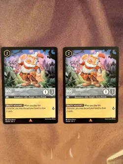 2x Disney Lorcana Doc - Bold Knight Shimmering Skies Rare Steel Regular 193/204 - Image 1