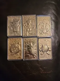 Pokemon 23K gold plated trading cards 1999 Burger King promotion full set - Image 1