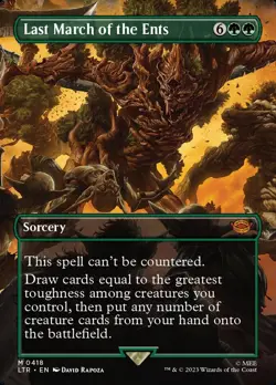 Last March of the Ents (Borderless Foil) (NM) LOTR - Magic the Gathering - Image 1