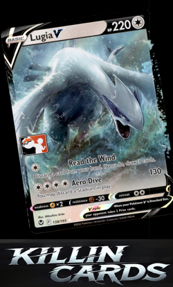 Lugia V 138/195 Pokemon Ultra Rare Prize Pack Series Cards Card LP - Image 1