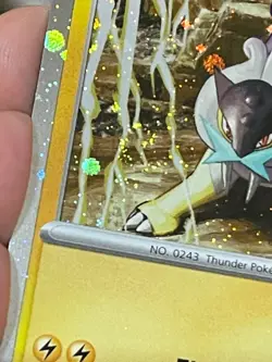 POKEMON RAIKOU 048/132 RARE COSMOS HOLOFOIL WITH SWIRL MEGA EVOLUTION NM CARD - Image 3