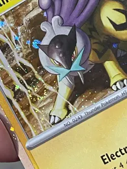 POKEMON RAIKOU 048/132 RARE COSMOS HOLOFOIL WITH SWIRL MEGA EVOLUTION NM CARD - Image 4