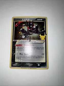 Pokemon TCG Greninja Gold Star SWSH144 Celebrations Black Star Promo Card - Image 1