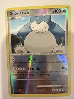 2007 POKEMON Card TCG Snorlax 37/130 Diamond and Pearl - Reverse HOLO Rare - Image 1