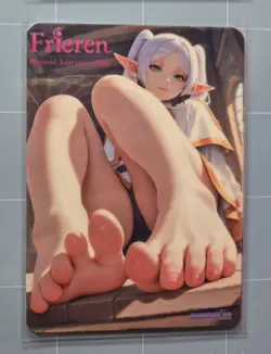 Frieren Custom Glow In The Dark Waifu Card feet Fan Art 4 - Image 1