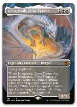 Icingdeath, Frost Tyrant (Borderless) #287 (NM) Forgotten Realms AFR Magic MTG - Image 1