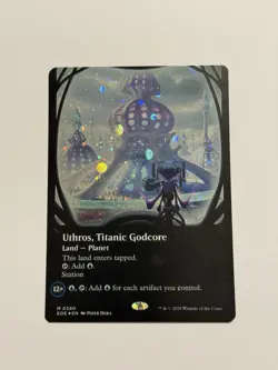 Uthros, Titanic Godcore Borderless Galaxy Foil Edge Eternities Foil NM Free Ship - Image 1