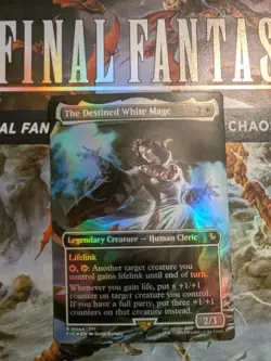 The Destined White Mage (Borderless) Commander: Final Fantasy MTG NM - Image 1