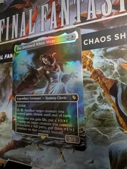 The Destined White Mage (Borderless) Commander: Final Fantasy MTG NM - Image 2