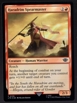 Haradrim Spearmaster 0135 Common Foil Lord of the Rings MTG Near Mint - Image 1