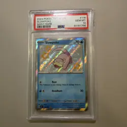 Pokemon TCG Slowpoke 116/091 S&V: Paldean Fates Shiny Rare PSA 10 Gem Mint - Image 1