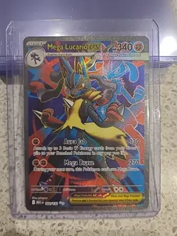 Pokemon Mega Lucario EX TCG Full Art Ultra Rare Card 160/132 Mega Evolution - Image 1