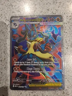 Pokemon Mega Lucario EX TCG Full Art Ultra Rare Card 160/132 Mega Evolution - Image 2
