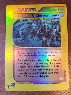 Undersea Ruins Reverse Holo 138/147 Aquapolis Trainer Pokemon Card - Image 1