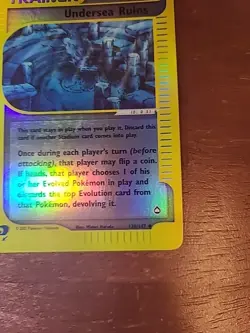 Undersea Ruins Reverse Holo 138/147 Aquapolis Trainer Pokemon Card - Image 5