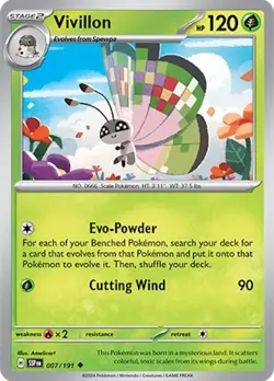 Normal - Vivillon - 007/191 - 007/191 - SV08: Surging Sparks - NM - Image 1