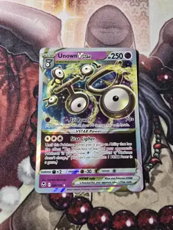 Pokemon TCG Unown VSTAR 066/195 Silver Tempest Extended Art Ultra Rare Holo - Image 1