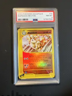 2003 Pokemon Aquapolis Rapidash Reverse Holo 31/147 - PSA 8 Nm Mint - Image 1