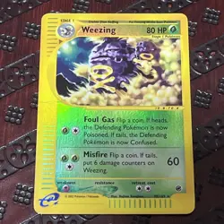 Pokemon TCG Weezing 70/165 Reverse Holographic Rare Expedition - Image 2