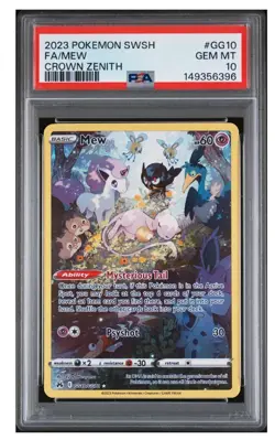 2023 Pokemon Full Art Mew Crown Zenith Galarian Gallery GG10/GG70 PSA 10 Rare - Image 1
