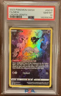 2023 Pokemon Full Art Mew Crown Zenith Galarian Gallery GG10/GG70 PSA 10 Rare - Image 4