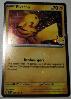 Pikachu 🌀 Cosmos Holo Heavily Bleeded Error Rare Pokemon Day Promo 2026 ✨ - Image 3