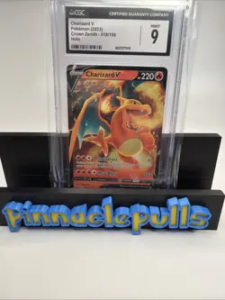 Charizard V 018/159 CGC Mint 9 Crown Zenith Holo Pokemon - Image 1