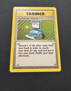 Pokemon TCG Computer Search 71/102 Base Set Rare Near Mint 1999 WoTC - Image 2