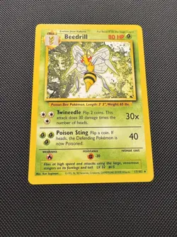 Pokemon TCG Beedrill 17/102 Base Set Rare Near Mint 1999 WoTC - Image 2
