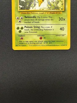 Pokemon TCG Beedrill 17/102 Base Set Rare Near Mint 1999 WoTC - Image 4