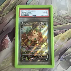 2021 Pokemon SWSH Evolving Skies Leafeon V 167/203 PSA 10 Gem Mint Alt Art - Image 1