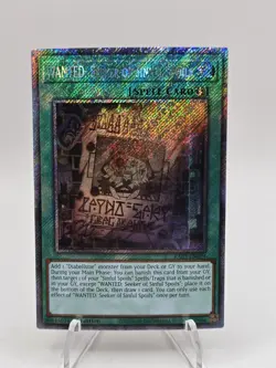 Yugioh WANTED: Seeker of Sinful Spoils (Platinum Secret Rare) RA03-EN074 Quarter - Image 1