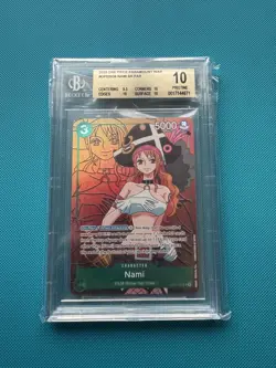 ONE PIECE BGS 10 NAMI OP02-036 PARAMOUNT WAR ENGLISH 2023! - Image 1