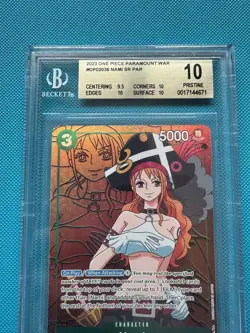 ONE PIECE BGS 10 NAMI OP02-036 PARAMOUNT WAR ENGLISH 2023! - Image 2