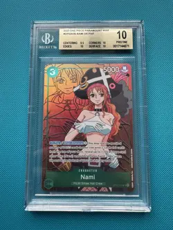 ONE PIECE BGS 10 NAMI OP02-036 PARAMOUNT WAR ENGLISH 2023! - Image 3