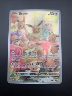 Pokemon TCG Eevee 188/167 Twilight Masquerade Illustration Rare NM Card - Image 3