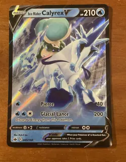 Pokemon Card Ice Rider Calyrex V 045/198 SWSH06: Chilling Reign NM ⭐99p Start⭐ - Image 1