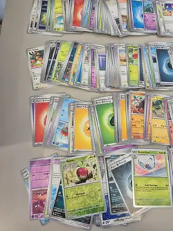 Pokemon TCG Bulk Bundle 260 Random Cards Job Lot + Tin + Stickers + Coin #4 - Image 2