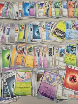 Pokemon TCG Bulk Bundle 260 Random Cards Job Lot + Tin + Stickers + Coin #4 - Image 3