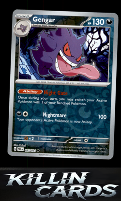 Reverse Holofoil Gengar 057/091 Pokemon Uncommon SV: Paldean Fates Card NM - Image 1