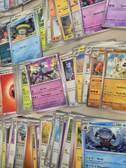 Pokemon TCG Bulk Bundle 200 Random Cards Job Lot + Tin Stickers + Mini Folder #1 - Image 3