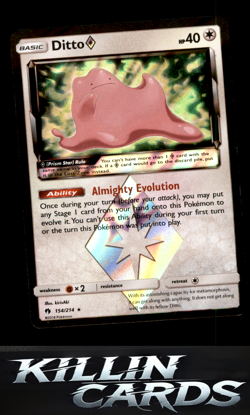 Ditto Prism Star 154/214 Pokemon Prism Rare SM - Lost Thunder Card NM - Image 1