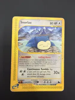 Pokemon TCG Snorlax Card 100/144 Non-Holo Skyridge 2003 MP Condition - Image 1